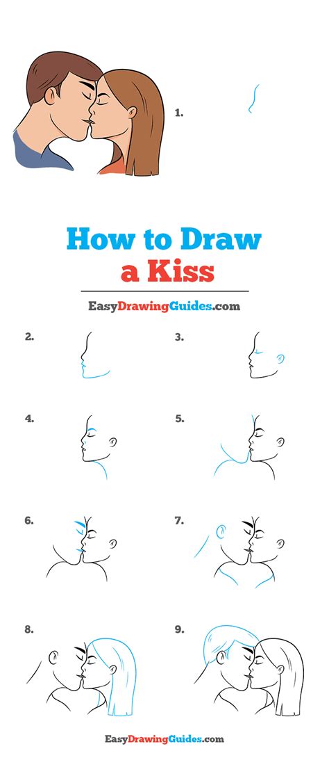 How To Draw A Kiss Really Easy Drawing Tutorial