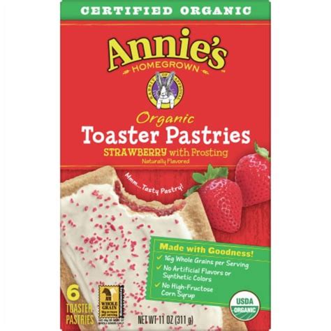 Annie S Organic Strawberry Toaster Pastries With Frosting 6 Count 6 Ct