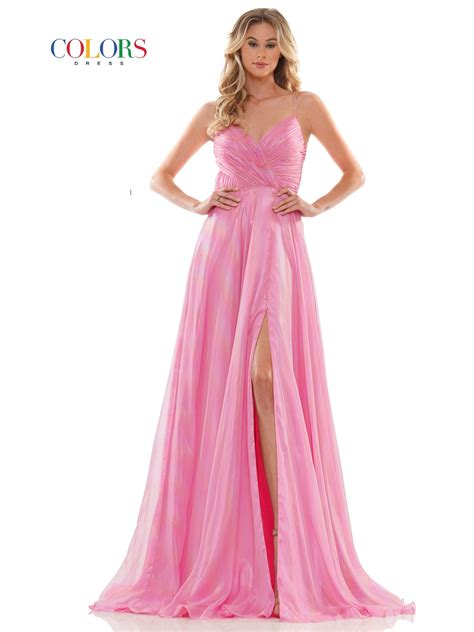 Colors 2765 Colors Long Spaghetti Strap Sexy Prom Dress The Dress Outlet