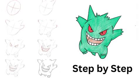How To Draw Gengar Step By Step Easy Anime Drawing Tutorial For