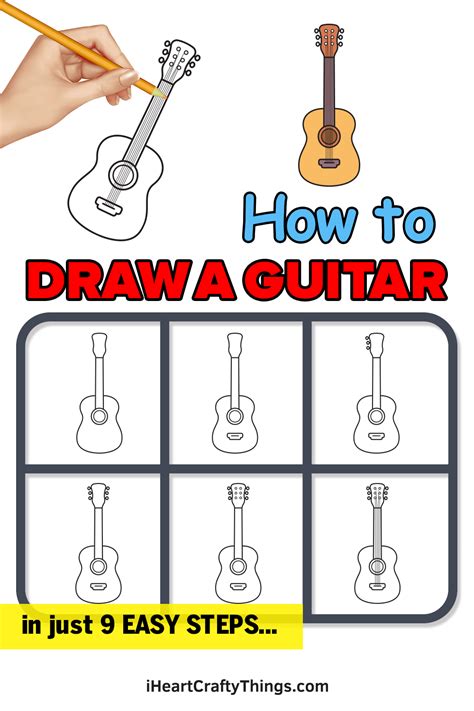 How To Draw A Guitar Step By Step Guide Meopari