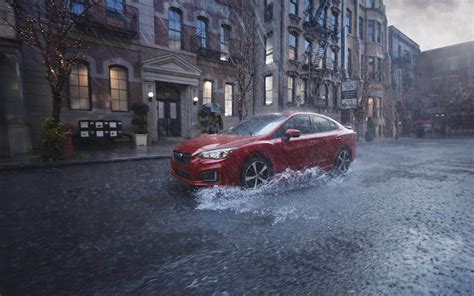2018 Subaru Impreza In City On Road Water Rain 4k Hd Wallpaper Latest