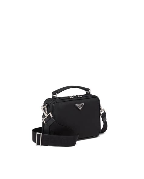 Black Prada Brique Nylon Cross Body Bag Prada