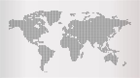Grey Dotted World Map Premium Vector