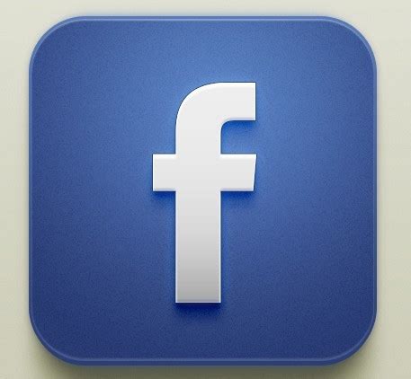 Free Beautiful Facebook iOS Icon PSD - TitanUI