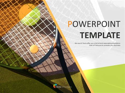 Tennis Racket Free Powerpoint Template