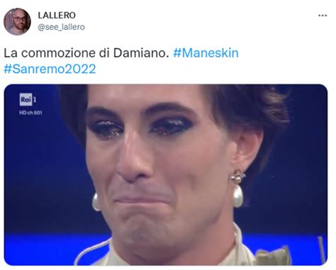 Damiano Dei Maneskin Si Commuove A Sanremo Dago Fotogallery