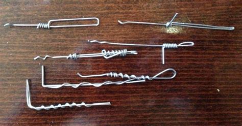 How to pick open a desk drawer lock with paper clips geezer bends paper clips with needle nose pliers to make a. Paperclip Lock Picking Sets | Lock-picking, Paper clip ...