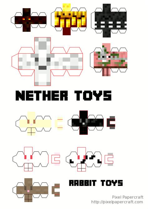 Minecraft Pixel Papercraft Paper Crafts