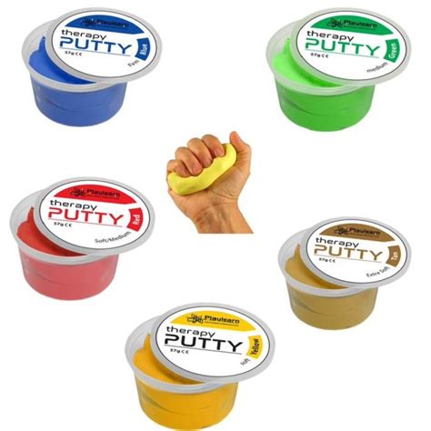 Therapy Putty 5 Strength Set Ot Physiotherapy Hand Exercises Rehab