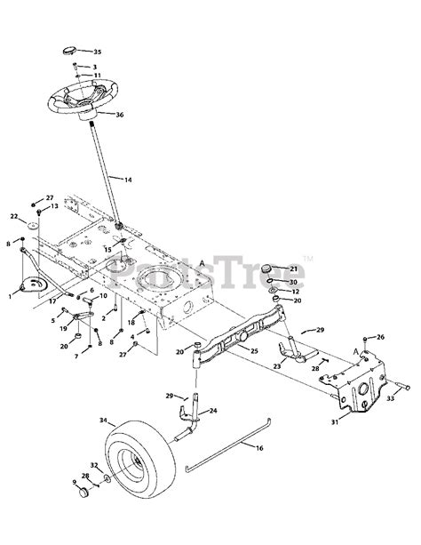 Mtd 13ax795s004 Mtd Gold Lawn Tractor 2012 Front End Steering Parts