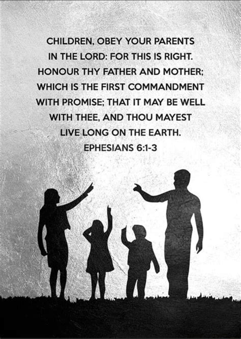 Children Obey Your Parents In The Lord For This Is Right Honour Thy