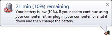 Laptop How Do I Display Message On Vista When Battery Is Low Super