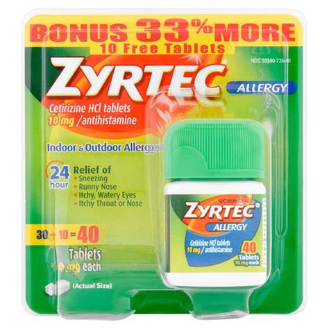 Zyrtec Adult Allergy Relief Tablets 10mg