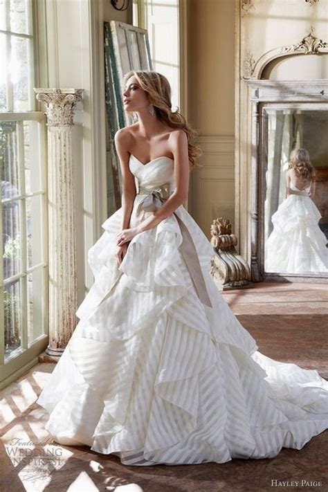In Love With The Stripes In This Dress Bridal Ball Gown Wedding
