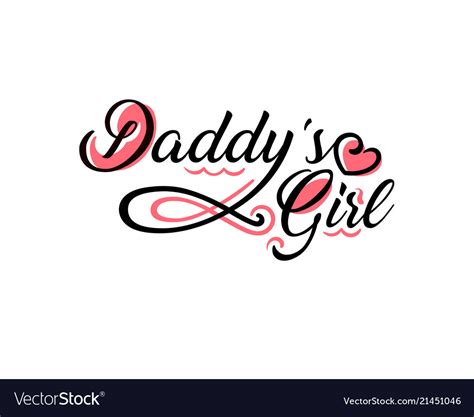 Daddys Girl Tattoo Royalty Free Vector Image Vectorstock