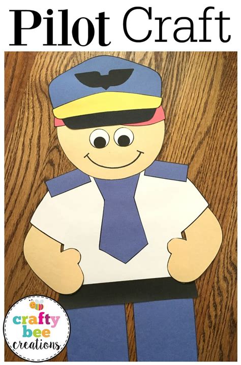 Art will also teach your preschooler how to make a decision when they are picking out colors or what supplies to use. Community Helper Craft {Pilot} | Community helpers crafts ...