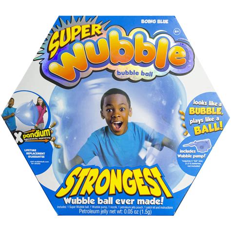 Blue Super Wubble Ball With Pump