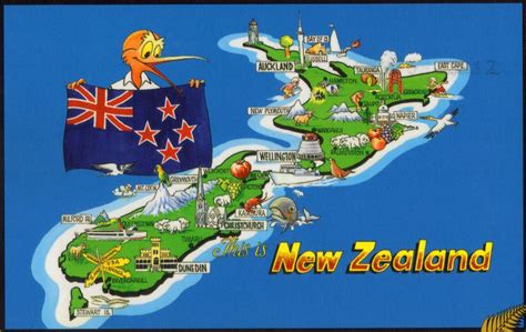 Detailed Large Size New Zealand Map And Flag Travel Around The World Vacation Reviews