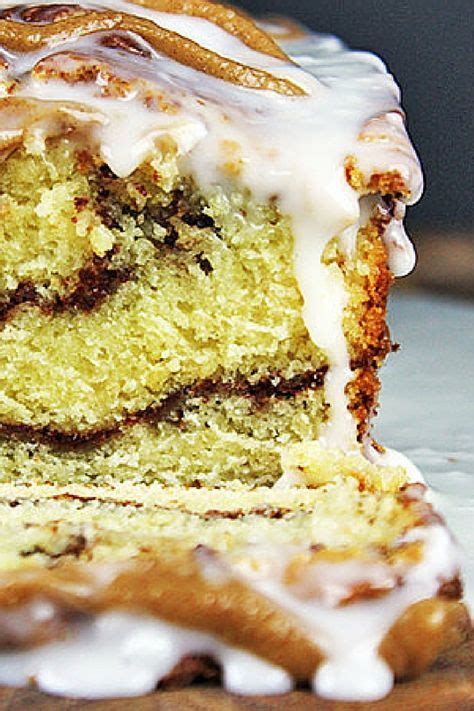 Topped with a vanilla glaze, it is a cinnamon roll lovers dream. Tender, Rich Cinnamon Roll Pound Cake drenched in Cinnamon ...