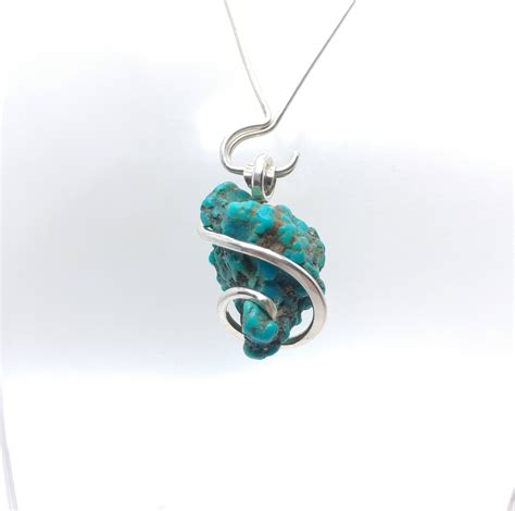 Reserved For Jane M Raw Turquoise Pendant Turquoise Necklace
