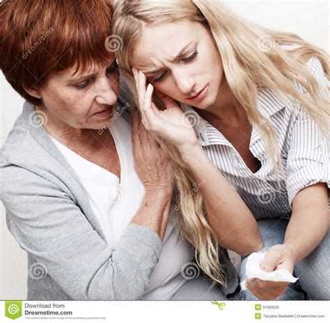 Mother Soothes Crying Daughter Royalty Free Stock Image Image 31093526