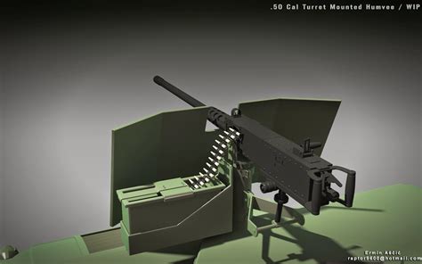 3d Model 50 Cal Turret Mounted Humvee Wip Hardware Base Forum