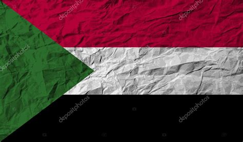 bandera de sudán con textura antigua vector 2023