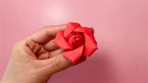 Origami Rose Diy Paper Rose Tutorial Youtube