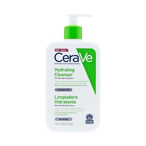 The formula also contains hyaluronic acid to help retain skin's natural moisture. CeraVe® Hydrating Cleanser 473ml | PromoFarma