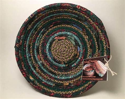 Small Rope Bowls Rope Fabric Bowl Coiled Rope Basket Etsy Fabric