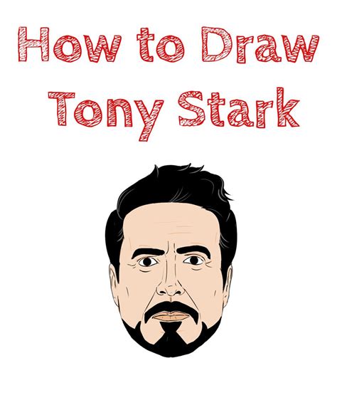 How To Draw Tony Stark Face Tonystark Ironman Robertdowneyjr
