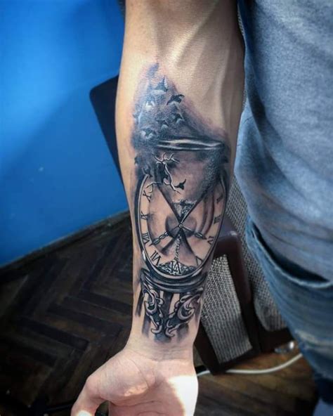 Clock Tattoo Time Forearm Tattoo Polynesisches Tattoo Forarm