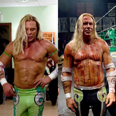 Pic From The Wrestler Mickey Rourke Wore Dozens Of Prosthetics For This Film Half Of Them