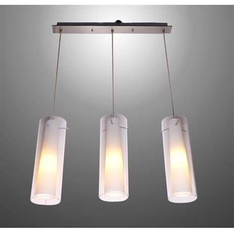 New Modern Glass Kitchen Bar Pendant Lamp 3 Lights E27 Fitting
