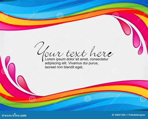 Abstract Colorful Rainbow Color Splash Border Royalty Free Stock Image