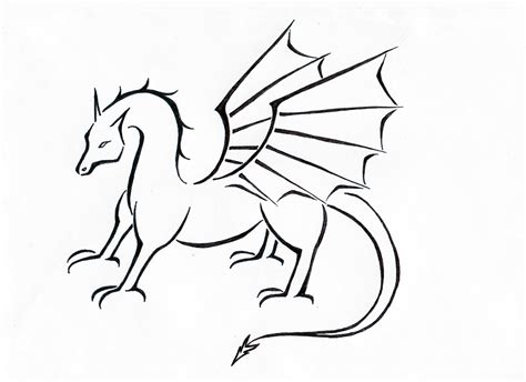 Dragon Outline Drawing At PaintingValley Com Explore Collection Of Dragon Outline Drawing