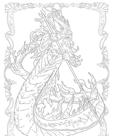 Adult Coloring Pages Of Dragons