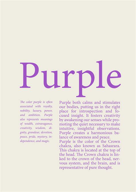 Colors Quotes On Behance Color Quotes Purple Quotes Color Meanings