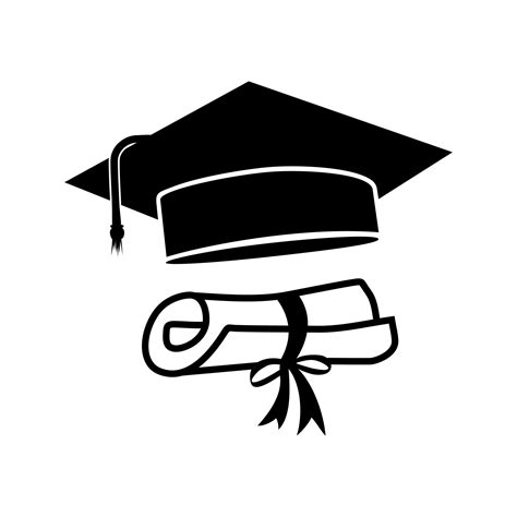 Graduation Cap Icon Vector Design Illustration Graduation Cap Icon Isolated On White Background