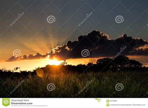 Sunset Over Farmland Picture Image 95108687