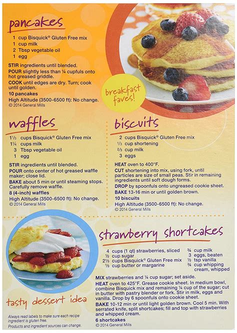 Bisquick Instant Pancake Mix Instructions
