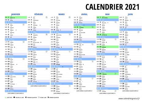 Calendrier Mensuel 2021 Avec Jours Fériés Vacances Scolaires