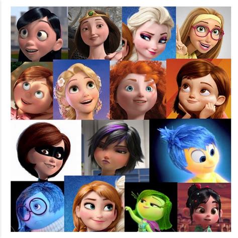 Proof That Every Female Character In Disney Or Pixar Films Has Same