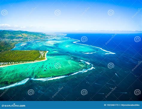 Aerial View Of Mauritius Island Stock Image Image Of Mountain Island