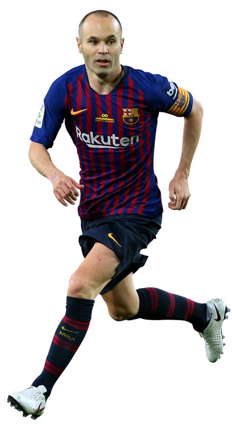 Andres Iniesta Barcelona Football Render Footyrenders