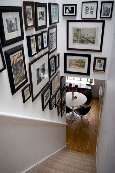 65 Awesome Arranging Pictures On A Stair Wall Ideas