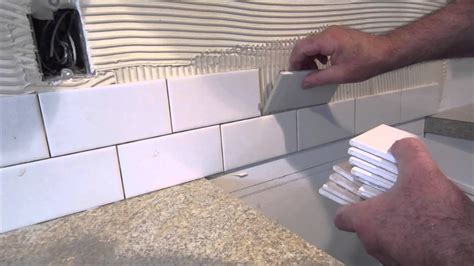 The colors we chose matched the rest of the kitchen nicely as the adjoining wall paint is is a tan. How to install a simple subway tile kitchen backsplash ...