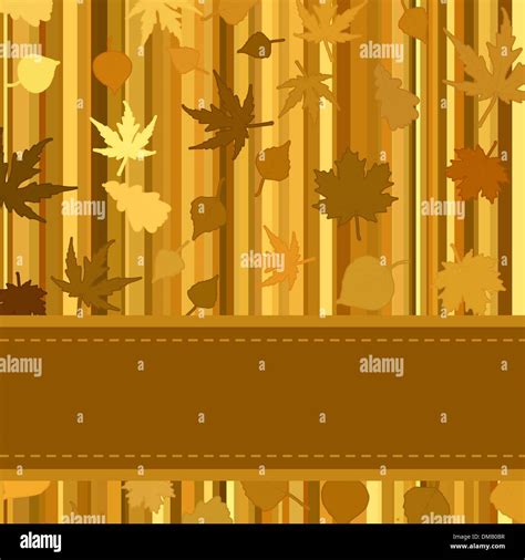 Gold Autumn Background With Leaves Eps 8 Stock Vector Image And Art Alamy