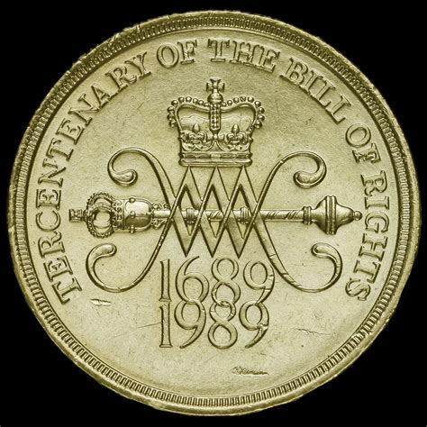 1989 Elizabeth Ii £2 Coin Tercentenary Of The Bill Of Rights